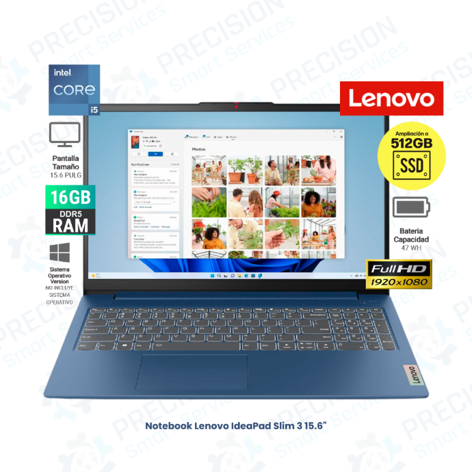 Laptop Lenovo IdeaPad Slim 3|CORE I5 12450H  |16GB RAM|512 SSD