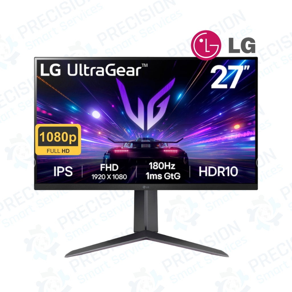 Monitor gaming LCD LG UltraGear 27GS65F-B 27"|1920 x 1080 - 16,7 Millones de colores - FreeSync/G-Sync - 300cd/m² - 1ms - 180Hz Refresh Rate| HDMI - DisplayPort