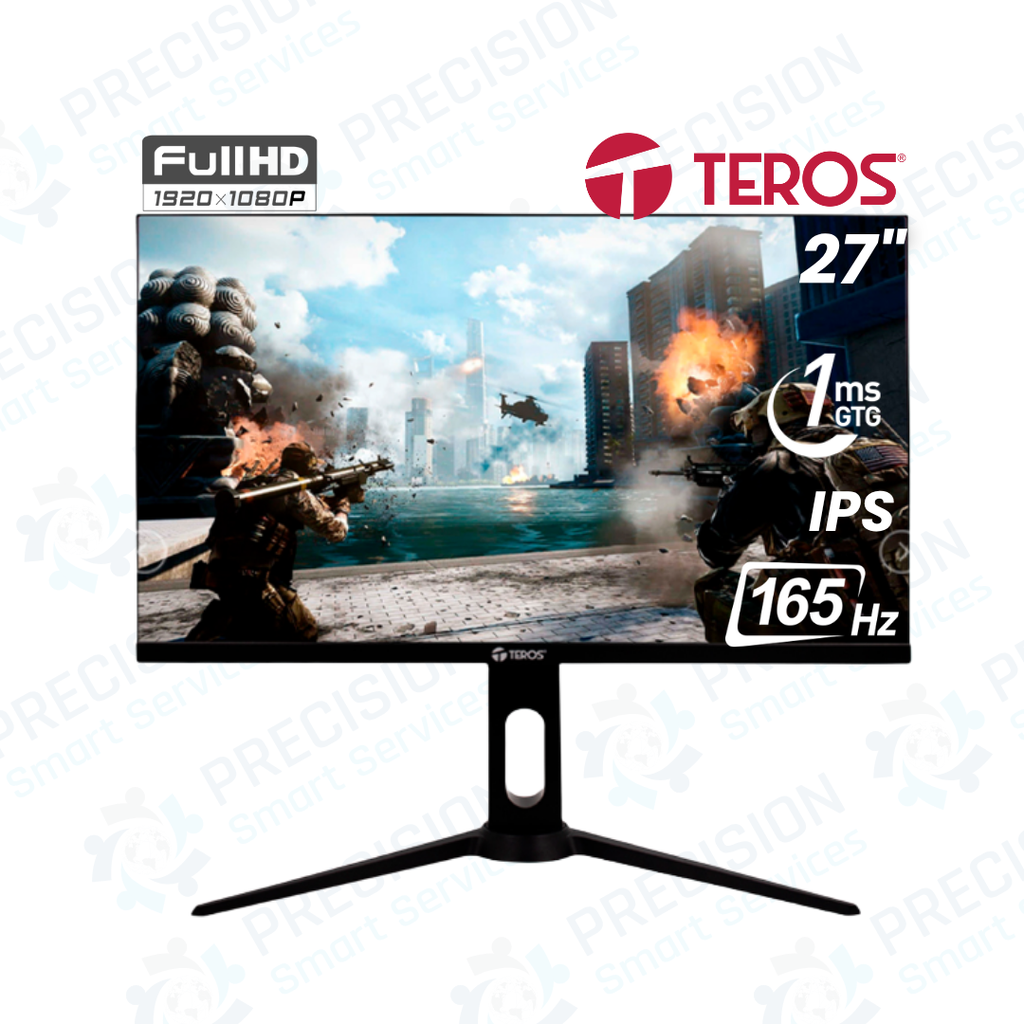 Monitor plano gaming TEROS TE-2752G, 27"| FHD IPS, 165 Hz, 1 ms|HDMI, DP