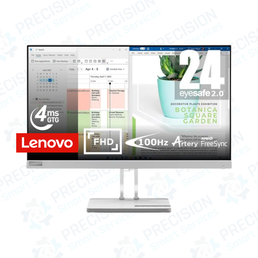Monitor Lenovo L24e-40, 23.8"| VA, FHD, WLED| 16:9 100Hz |Anti-glare | HDMIx1, VGAx1 |Color Gris